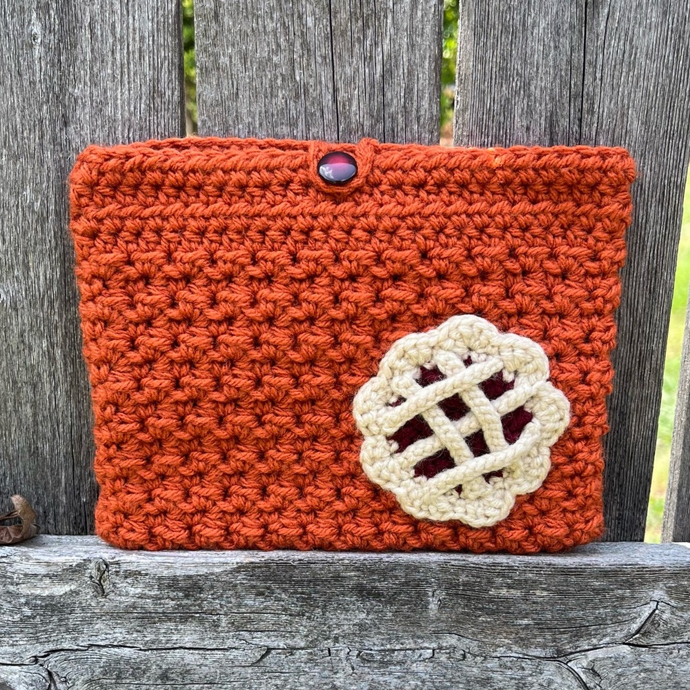Handmade Cherry Pie Crocheted Gift Bag